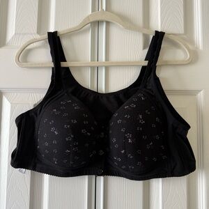 Women's Black Floral Bra